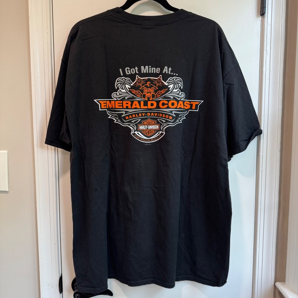 Harley-Davidson‎ Emerald Coast Graphic Tee Fort Walton Beach Florida 2XL